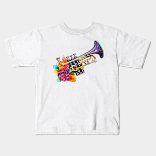 90s Retro Trumpet Kids T-Shirt